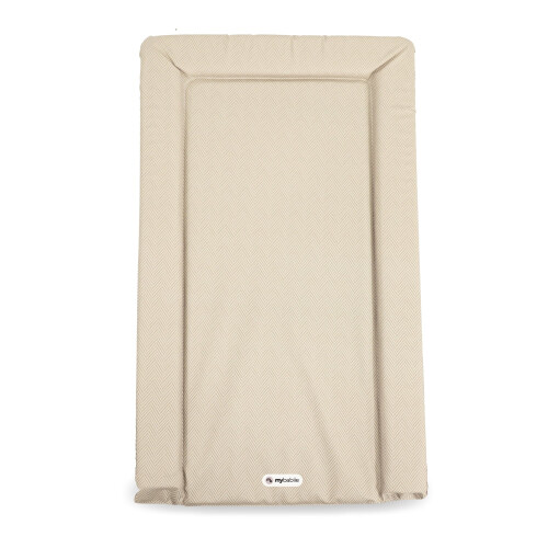 My Babiie Changing Mat - Oatmeal Herringbone 1