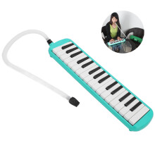 Tragbare 32-Tasten-Melodica mit kurzem Mundstück und rutschfestem Design