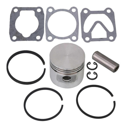 Air Compressor Piston Assembly 47mm Set w/ Pin Gas Ring Sealing Gasket