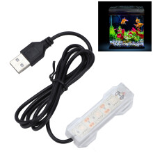 USB-Aquarium-LED-Leuchte für Fischglas, Kunststoff, 6x2,2 cm, Rot