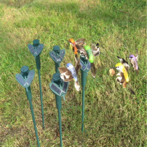 2 Colibris Solaires Flottants – Panneau 0,1 W – ABS – Décoration Jardin Ou Intérieur – 13x8x8 Cm