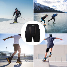 Hüftgepolsterte Shorts für Snowboarden, Skifahren, Skaten – XXL