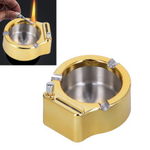 Multifunktionale Gold-Zigaretten-Aschenbecher mit verdecktem Sliper-Stäbchendesign