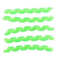 5 Stück grüne Spiral-Gummi-Kabelhüllen für Fahrräder, 60 mm TPR-Schutzschoner