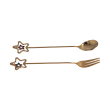 Einzigartiges Sternanhänger-Löffel- und Gabel-Set – Perfekt für Tee und Cocktails