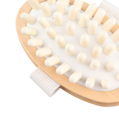 Umweltfreundliche Bambus-Body-Scrubber-Bürste mit Polyester-Handgriff 2