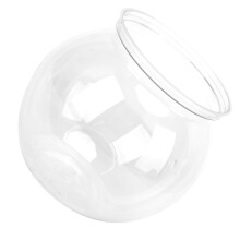 Stoßfester 1-Gallonen transparenter Plastik-Fischnapf für Schreibtisch und Regal