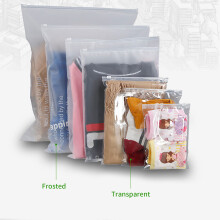 50 Stück mattierte Zipper-Plastiktüten 14x20 cm Wasserdicht & Wiederverschließbar
