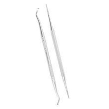 2 Stück Professionelles Nagelhautschneider- und -hebegerät aus Edelstahl Set