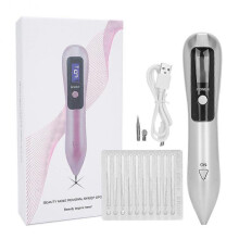 Mole Removal Pen 9 Gears Adjustment Dark Spot Freckle Remover with Blue LightSilver