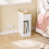 Mesa de Cabeceira SoBuy 20cm com USB, Branco e Madeira 12