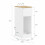 Mesa de Cabeceira SoBuy 20cm com USB, Branco e Madeira 3