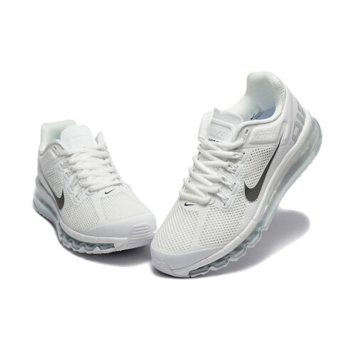 (EUR44.5) Air Max 2013 White metalic silver 2