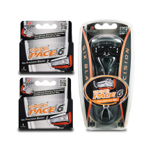 Dorco Pace 6 - Seks blade barberbladssystem - v?rdipakke (10 pakke + 1 h?ndtag)