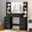 7 Drawers Vanity Makeup Desk with LED Lighted Mirror Dressing Table 4