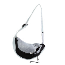 Hand Free Dog Carrier Bag | Adjustable Shoulder Strap Pet Carrier for Small Dogs and Cats up to 6 kg, Black 18.9 x 11.81 cm