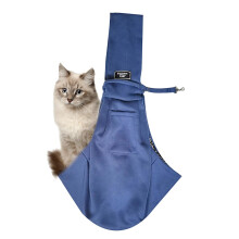 Pet Carrier for Dogs and Cats, Adjustable Travel Bag, Blue Pet Carrier Bag, Approx. 25 x 30 x 2cm, Pet Accessories