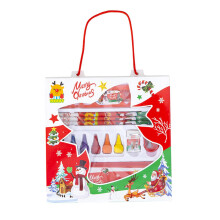 8pcs Student Stationery Set Christmas Stocking Filler Includes Colored Pencils, Notepad, Eraser, Sharpener, Ruler, and Wooden Pencils