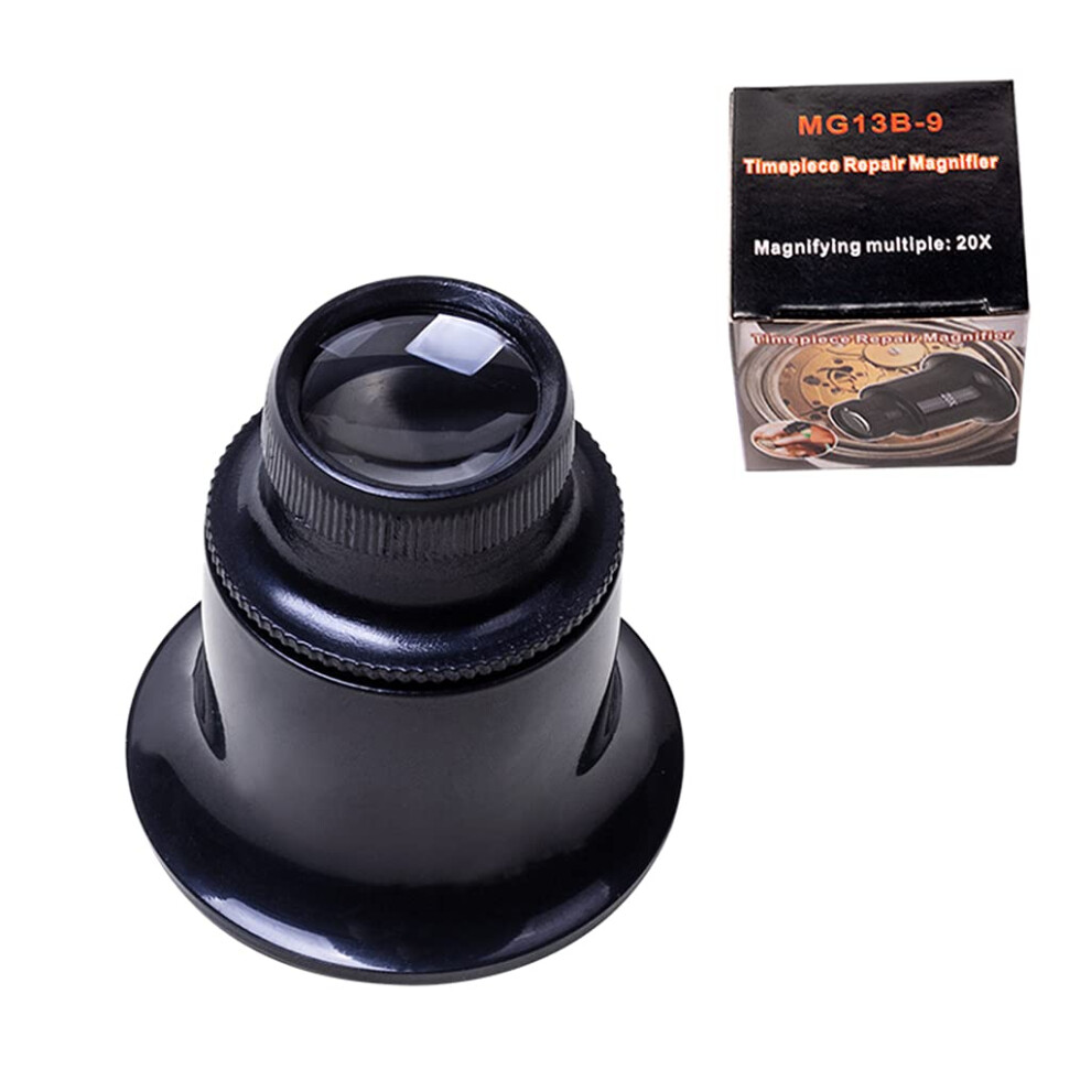 Magnifying Glass for Jewelers and Watchmakers, 3X 5X 10X 15X 20X Portable Monocular Magnifier with Adjustable Lens