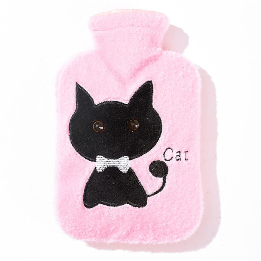 Cartoon Animal Cover Soft Plush Hot Water Bottle 1000ml Removable Washable Heat Retaining Cozy Gift