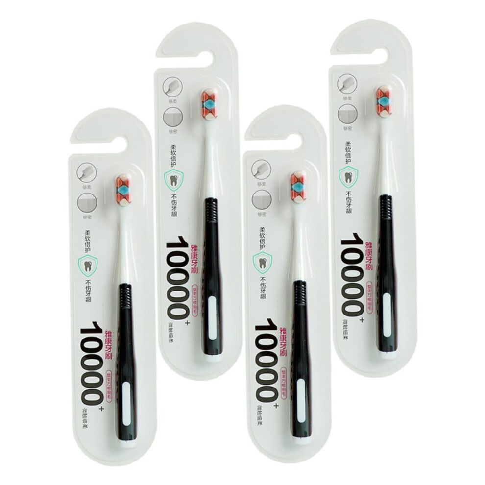 Maternity Monthly Toothbrush Pack of 4 for Adults Travel Oral Care with PBT Bristles for Elderly Use