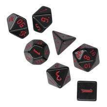 Rote 7-teiliges Acryl-Würfelset für DND und Brettspiele Polyedrische RPG-Würfel