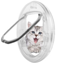 Cat Flap for Glass Doors White Dog Flap Small Dogs Intelligent Cat Door Pet Door for Cats and Dogs