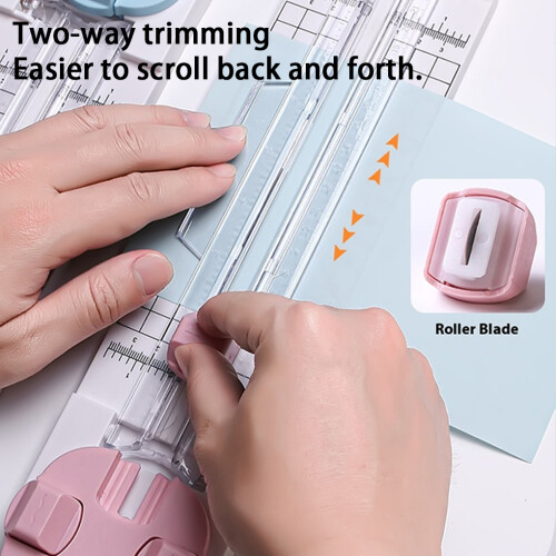 (Pink) Portable 1 Cutters With Directional Function With Scale Crafters DIY 2