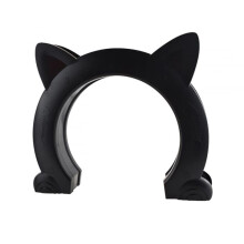Cat Door Hole Access Controllable Toy for Pet Training, ABS Plastic Small Animal Gate Kit, Black for Cats and Kittens
