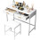 Modern Makeup Desk with 2 Drawers and Soft Cushion Stool White Vanity 2