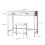 Modern Makeup Desk with 2 Drawers and Soft Cushion Stool White Vanity 6