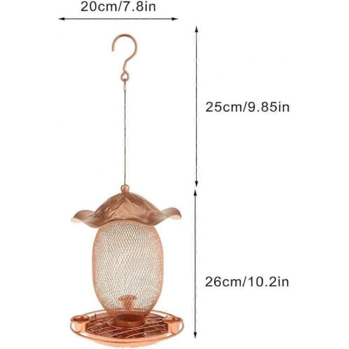 Wrought iron squirrel proof bird feeder 2