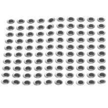 100 Stück 9mm 3D Angelköderaugen Silber Epoxid Tropfen Plastik
