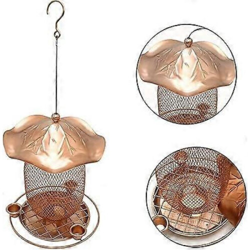 Wrought iron squirrel proof bird feeder 1