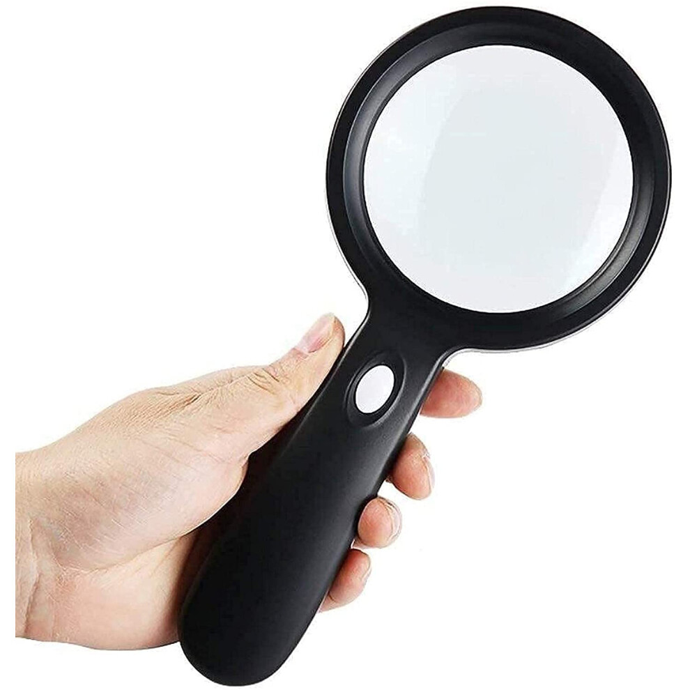 Magnifying Glass LED Lighted Reading Magnifier 5x for Hobbies, Crafts, Detail Work, and Book Reading