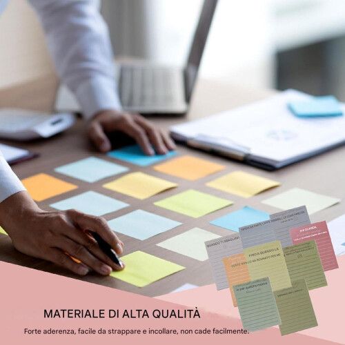 Sticky Notes Set 270 Sheets, Rectangular Sticky Notes Book with 9 Designs for Study, Work, and Meetings 1