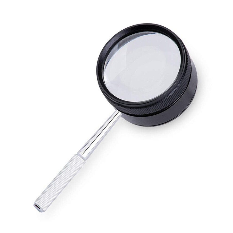 35x HD Hand Magnifier for Reading, Portable Magnifying Glass with Anti-Reflective Coating and Ergonomic Design