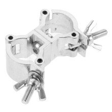 Light Holder Clamp Compatible with Round Tubes Stable Movable Head for Stage Lighting and Presentations