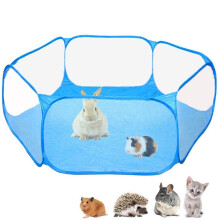 Playpen Dog Animal Playpen for Puppies Rabbits Kittens and Hamsters Blue Portable Durable Indoor Outdoor Use