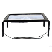 Hands-Free Full Page Leaf Magnifier 3x Magnification with 4 LED Lights and Folding Legs for Reading and Repairing Gadgets