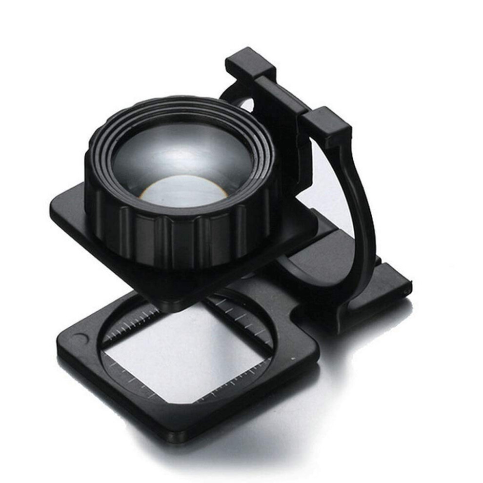 Metal Double Layer 15X HD Reading Magnifier with Folding, Optical Lenses for Magnification and Detail View