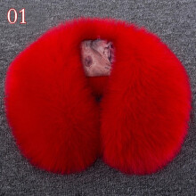 (1) Women's Faux Fox Fur Collar Scarf Shawl Neck Wrap Furry Fluffy Soft Warm Winter