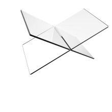 Acrylic X Shape Book Stand for Oversized Books - Small Elegant Desk Organizer, Clear Acrylic Design