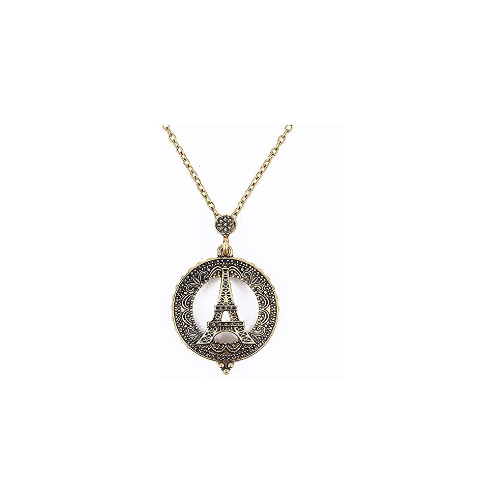 Magnifying Glass Necklace with Tower Decoration, Hanging Magnifier for Seniors, Ideal for Newspaper Reading, Gift for Elderly People