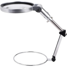 Hand Loupe 40 mm Black - 10x Magnification, Plastic Frame, Real Glass, Multi-Purpose Hand Loupe for Precision Work