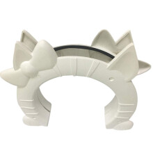 Cat Door - 2-Way Pet Door for Inner Doors, Cat-Shaped Portal for Solid or Hollow Core Doors, White
