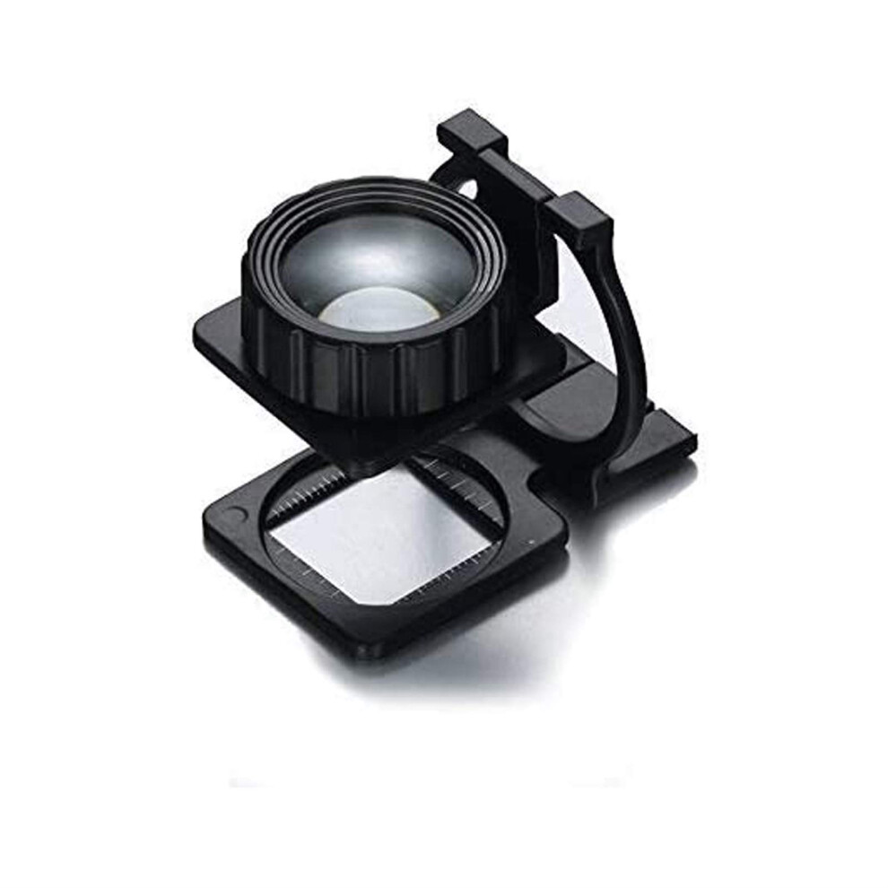 Metal Magnifying Glass with 15x Magnification, Foldable, Dual-Layer Optical Lens for Reading, High Resolution