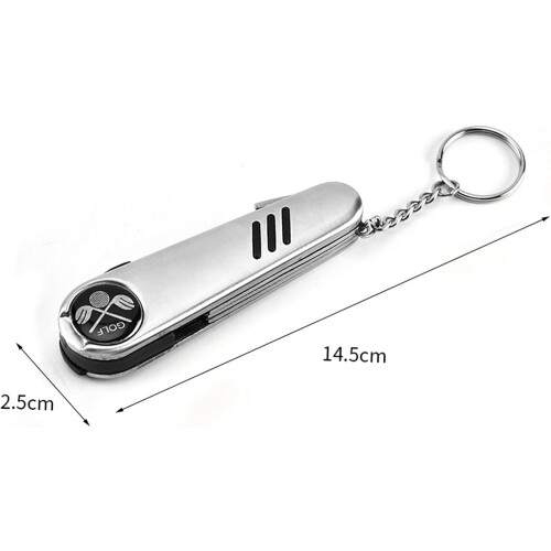 Golf Multifunction Tool – Versatile Silver Golf Accessory, Durable Design for Every Golfer's Needs 2