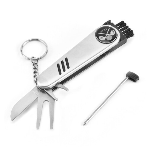 Golf Multifunction Tool – Versatile Silver Golf Accessory, Durable Design for Every Golfer's Needs