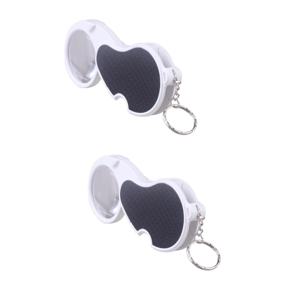 Light Foldable Magnifying Glass Pack Of 2 With Led Portable Illuminated Magnifier For Jewelry, Folding Design